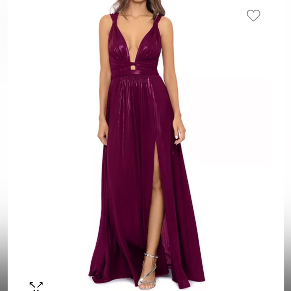Metallic Lamé Gown by AQUA in Fuchsia, size 0. EUC!